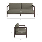 Modway Kona Outdoor Patio Teak Wood Loveseat