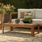 Modway Kona 47 Inch Outdoor Patio Teak Wood Coffee Table