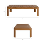 Modway Kona 47 Inch Outdoor Patio Teak Wood Coffee Table