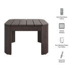 Modway Kona Outdoor Patio Teak Wood Side Table