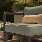 Modway Kona Outdoor Patio Teak Wood Left-Arm Facing Modular Armchair