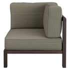 Modway Kona Outdoor Patio Teak Wood Corner Modular Chair