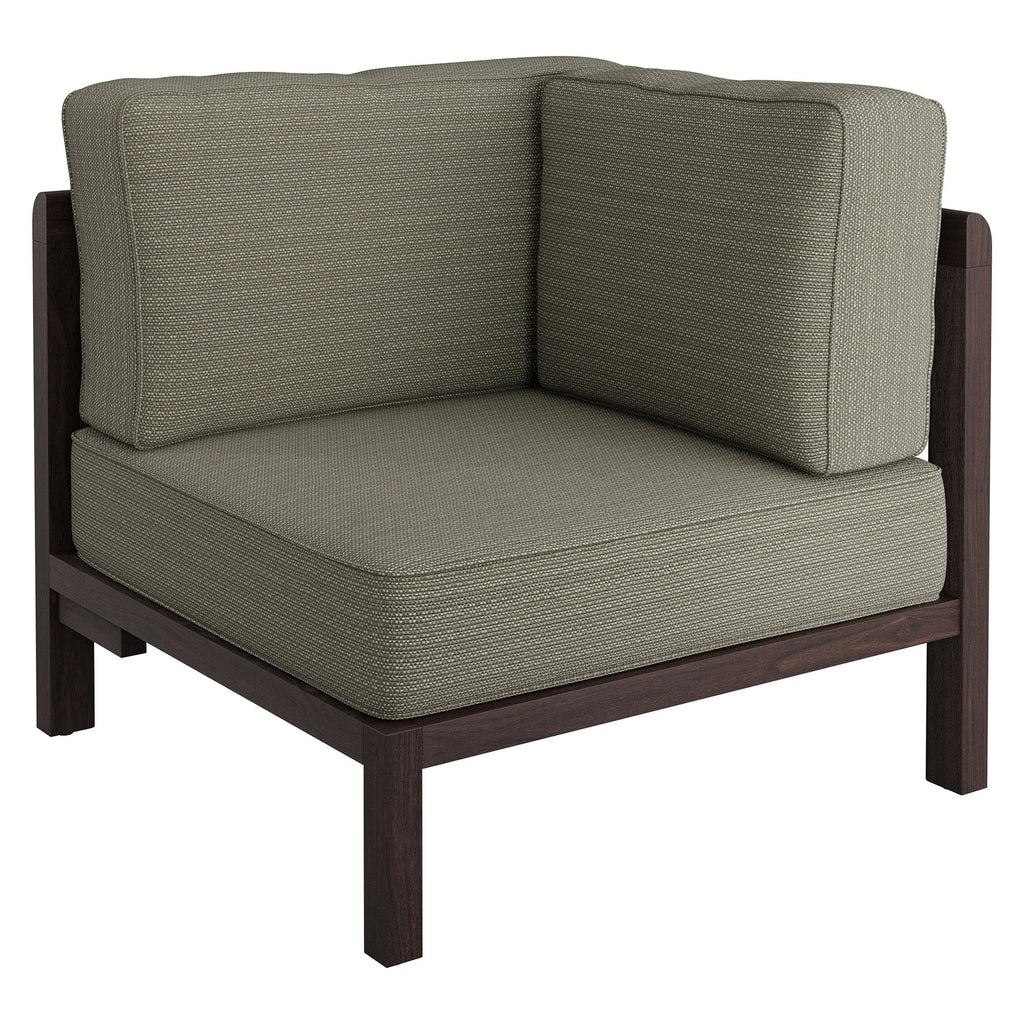 Modway Kona Outdoor Patio Teak Wood Corner Modular Chair