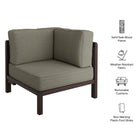 Modway Kona Outdoor Patio Teak Wood Corner Modular Chair