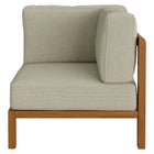 Modway Kona Outdoor Patio Teak Wood Corner Modular Chair