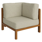 Modway Kona L-Shaped Outdoor Patio Teak Wood Modular Sofa