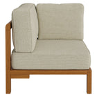 Modway Kona Outdoor Patio Teak Wood Corner Modular Chair