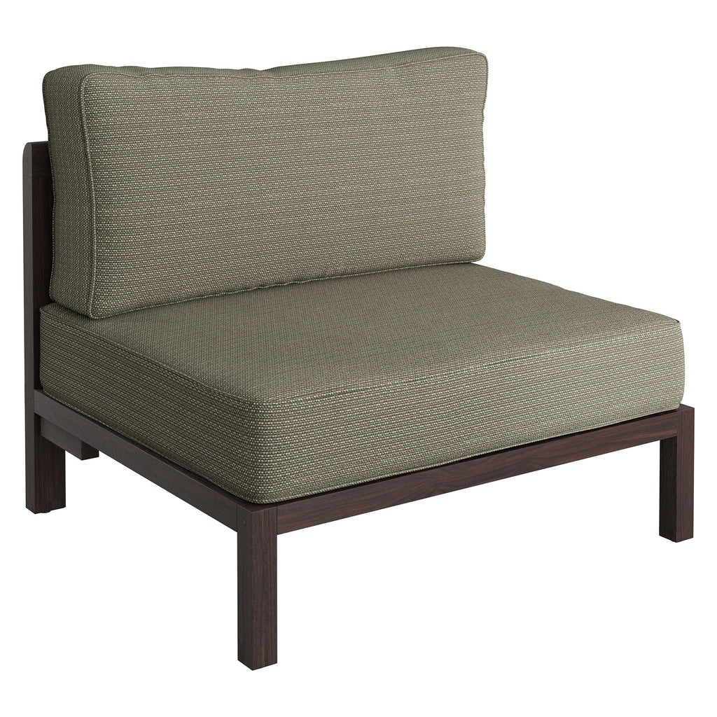 Modway Kona Outdoor Patio Teak Wood Armless Modular Chair