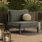 Modway Kona Outdoor Patio Teak Wood Armless Modular Chair