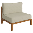 Modway Kona 3-Piece Outdoor Patio Teak Wood Modular Sofa Set
