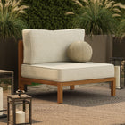 Modway Kona Outdoor Patio Teak Wood Armless Modular Chair