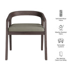 Modway Kona Outdoor Patio Teak Wood Barrel Dining Chair