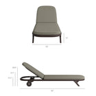 Modway Kona Outdoor Patio Teak Wood Chaise Lounge Chair