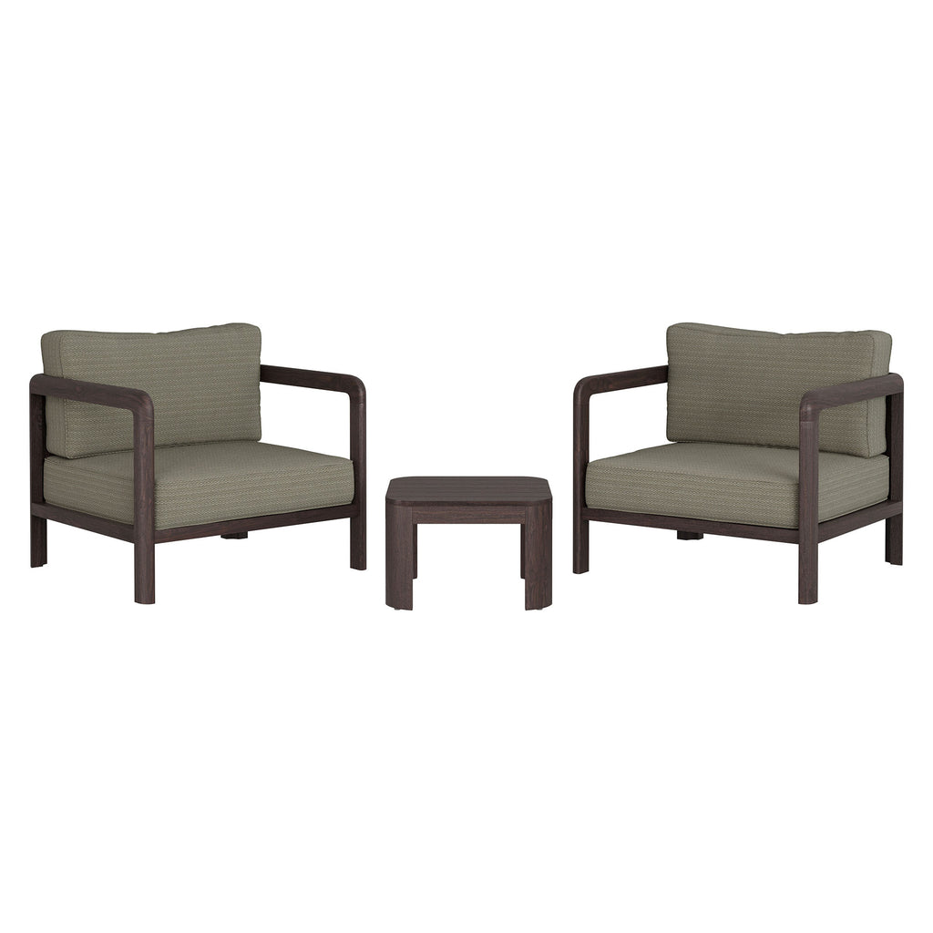 Modway Kona 3-Piece Outdoor Patio Teak Wood Furniture Set