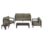 Modway Kona 5-Piece Outdoor Patio Teak Wood Furniture Set