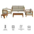 Modway Kona 5-Piece Outdoor Patio Teak Wood Furniture Set