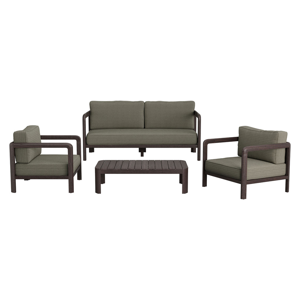 Modway Kona 4-Piece Outdoor Patio Teak Wood Furniture Set