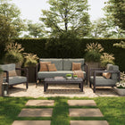 Modway Kona 4-Piece Outdoor Patio Teak Wood Furniture Set