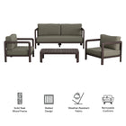 Modway Kona 4-Piece Outdoor Patio Teak Wood Furniture Set