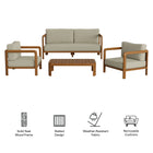 Modway Kona 4-Piece Outdoor Patio Teak Wood Furniture Set