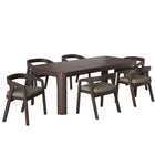Modway Kona 7-Piece Outdoor Patio Teak Wood Dining Set
