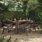 Modway Kona 7-Piece Outdoor Patio Teak Wood Dining Set