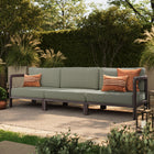 Modway Kona 3-Piece Outdoor Patio Teak Wood Modular Sofa Set