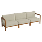 Modway Kona 3-Piece Outdoor Patio Teak Wood Modular Sofa Set