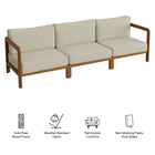 Modway Kona 3-Piece Outdoor Patio Teak Wood Modular Sofa Set