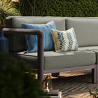 Modway Kona 4-Piece Outdoor Patio Teak Wood Modular Sofa Set