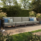 Modway Kona 4-Piece Outdoor Patio Teak Wood Modular Sofa Set