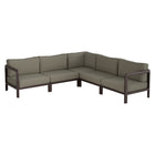 Modway Kona 5-Piece Outdoor Patio Teak Wood Corner Modular Sofa