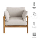 Modway Eleni Outdoor Patio Teak Wood Armchair