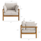 Modway Eleni Outdoor Patio Teak Wood Armchair