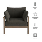 Modway Eleni Outdoor Patio Teak Wood Armchair