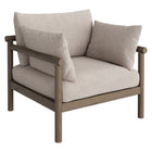 Modway Eleni 2-Piece Outdoor Patio Teak Wood Armchair and Ottoman Set