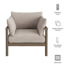 Modway Eleni Outdoor Patio Teak Wood Armchair