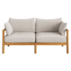 Modway Eleni Outdoor Patio Teak Wood Loveseat