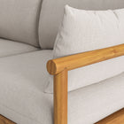 Modway Eleni Outdoor Patio Teak Wood Loveseat