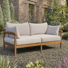 Modway Eleni Outdoor Patio Teak Wood Loveseat