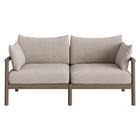 Modway Eleni Outdoor Patio Teak Wood Loveseat
