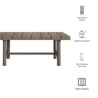 Modway Eleni 41-Inch Outdoor Patio Teak Wood Coffee Table