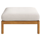 Modway Eleni Square Outdoor Patio Teak Wood Ottoman