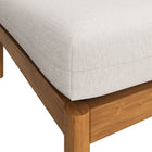 Modway Eleni Square Outdoor Patio Teak Wood Ottoman