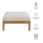 Modway Eleni Square Outdoor Patio Teak Wood Ottoman
