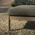 Modway Eleni Square Outdoor Patio Teak Wood Ottoman