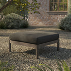 Modway Eleni Square Outdoor Patio Teak Wood Ottoman