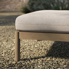 Modway Eleni Square Outdoor Patio Teak Wood Ottoman
