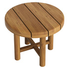 Modway Eleni 20-Inch Round Outdoor Patio Teak Wood Side Table