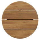 Modway Eleni 20-Inch Round Outdoor Patio Teak Wood Side Table